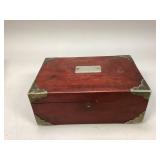 Antique wooden & metal humidor