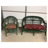 Whicker Love Seat and Chair