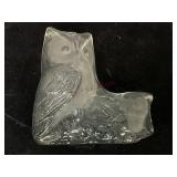 Viking Glass Crystal & Satin Flat Back Owl on Log