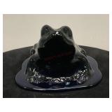 Viking Glass Cobalt Frog on Lily Pad
