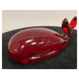 Ruby Whale Paperweight