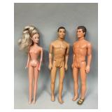 Three Barbie Style Dolls