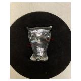 Vintage Clear Glass Owl Figurine