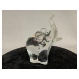 Viking Glass Crystal Elephant with the Trunk Up