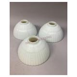 Three Vintage Milk Glass Lamp Shades