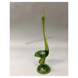 Vintage Viking Glass Epic Egret Bird Figurine