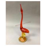 Vintage Viking Glass Epic Egret Figurine