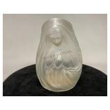 Crystal Satin Madonna Candle Lite