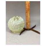 Possibly Dugan Frit Art Glass Rose Bowl or Vase