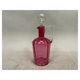 Victorian Hand Blown Ruby Decanter