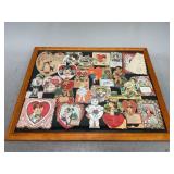 Framed Vintage Valentines Day Cards