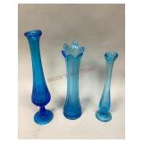Assorted Blue Vases