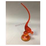 Vintage Viking Glass Epic Long Tail Bird