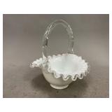 Silver Crest Ruffled Basket