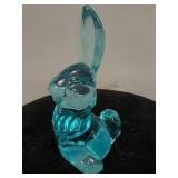 Light Blue Glass Thumper Bunny
