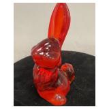 Persimmon Glass Thumper Bunny