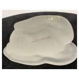 Viking Satin Glass Bunny on Base