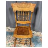 Oak Press Back Chair