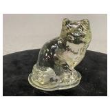 Viking Glass Crystal Seated Cat