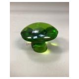 Vintage Green Glass Mushroom Paperweight