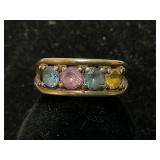 10K Gold Ring with Gemstones