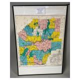 Venango County 1970 Census Framed Map