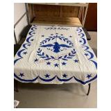 Blue & White Eagle & Stars Quilt