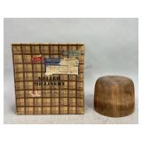 Hoffman Wooden Hat Block & Box Oil City PA
