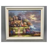 Framed Oil on Canvas by C. Jaffey