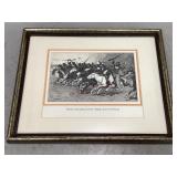 The Charge on the Son Pole Print by F. Remington