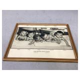Framed Photo of Dionne Quintuplets