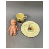 Vintage Kewpie-Style Doll & Child