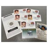 Elvis Presley Commemorative Stamps and Coins