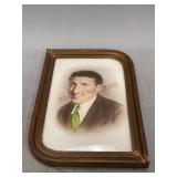 Vintage Portrait in Convex Glass Frame