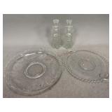Clear Glass Cruets & Serving Dishes