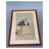 Framed Vanity Fair Print of A Hasty Judge