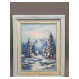 Framed Oil on Canvas Painting by Jamison