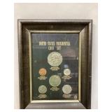 Framed US Presidential Coin Set