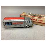 Friction Powered Armored Car Metal Toy