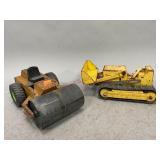 Structo & Nylint Toy Bulldozer and Steamroller