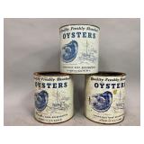 Empty Freshly Shucked Oyster Tins