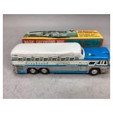 Friction Powered Magic Greyhound Bus Die-cast Toy