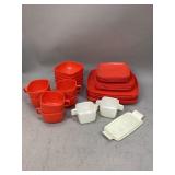 Assorted Pieces of Tranquil Plastic Dishes