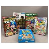 Assorted Empty Cereal Boxes