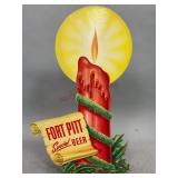Fort Pitt Special Beer Cardboard Christmas Sign