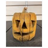 Carved Wooden Jack-O-Lantern