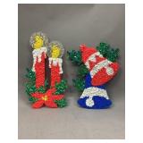 Two "Popcorn" Christmas Decorations
