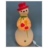 Small Vintage Christmas Snowman Blowmold