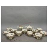Lenox Country Garden Teacups, Sugar & Creamer