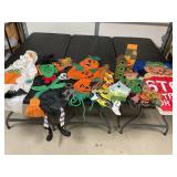 Tote of Halloween and Fall Decorations